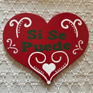 Hand-cut & Hand Painted Wooden Heart Decor♥️